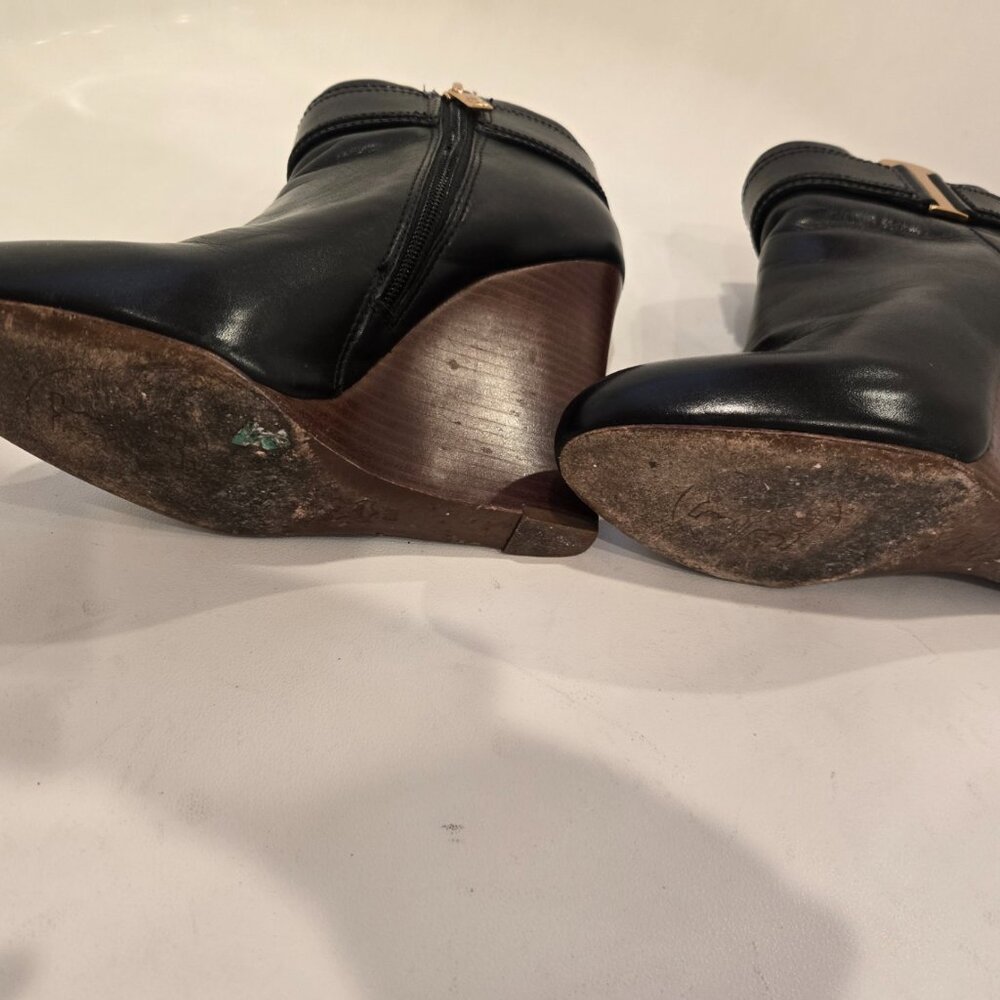 Tory Burch wedge ankle boots black Size 8 - Picture 6 of 7